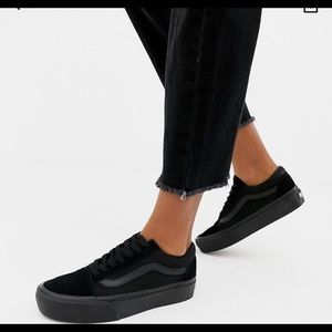 Vans Triple Black Platform Sneakers